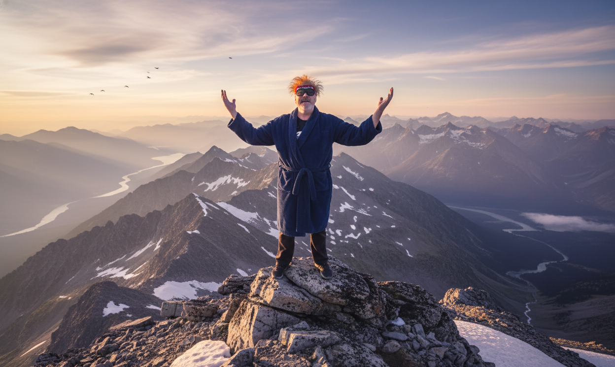 Mountain background for the podcast